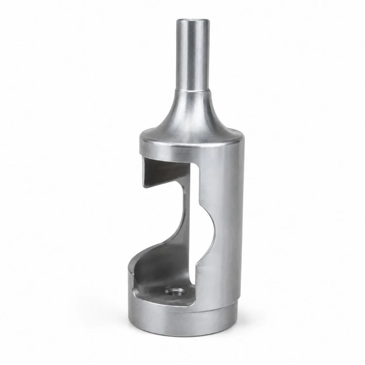 Precision CNC Machined Open-Side Cylindrical Housing