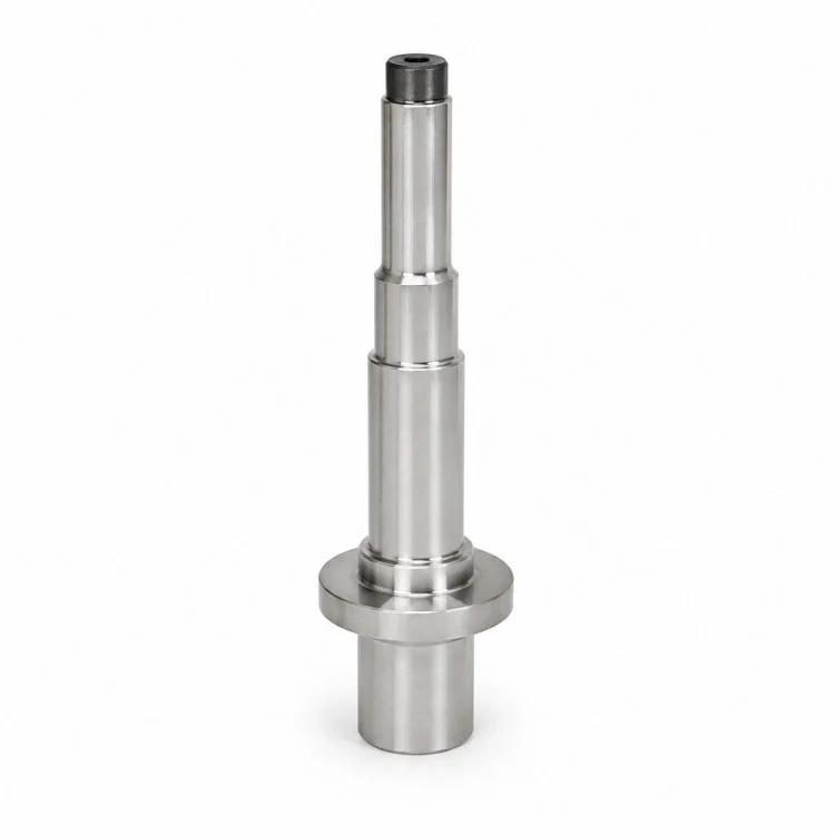 Precision CNC Machined Flanged Stepped Shaft