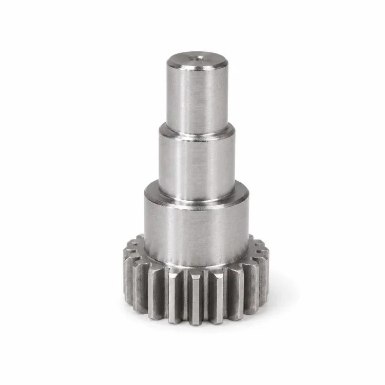 Precision CNC Machined Stepped Spur Gear Shaft