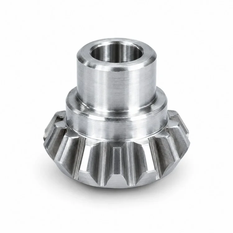 Gear Serong Lurus Dimesin CNC dengan Hab